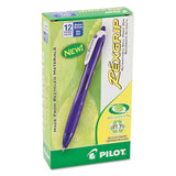 Rexgrip Begreen Retractable Ballpoint Pen, Medium 1mm, Blue Ink-barrel, Dozen