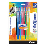 Frixion Colorsticks Erasable Stick Gel Pen, 0.7mm, Black Ink-barrel, Dozen
