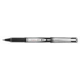 Vball Grip Liquid Ink Stick Roller Ball Pen, 0.7mm, Black Ink, Black-silver Barrel, Dozen