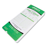 Time Clock Cards For Upunch Hn3000, Two Sides, 7.37 X 3.37, 50-pack