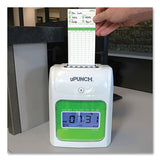 Ub1000 Electronic Non-calculating Time Clock Bundle, Lcd Display, Beige-green