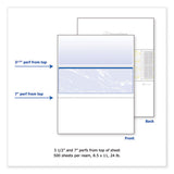Standard Security Check, 11 Features, 8.5 X 11, Blue Marble Middle, 500-ream