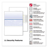 Standard Security Check, 11 Features, 8.5 X 11, Blue Marble Middle, 500-ream