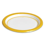 Everyday Paper Plates, 6" Dia, White-yellow, 125-pack