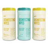 Disinfecting Wipes, Fresh-lemon, 7 X 8, 35 Wipes-canister, 3 Canisters-pack