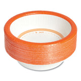 Heavy-weight Paper Bowls, 12 Oz, White-orange, 125-pack, 4 Packs-carton