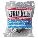 Stainless Steel Scrubbers, Large, Steel Gray, 12 Scrubbers-bag, 6 Bags-carton