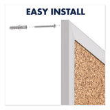 Classic Series Cork Bulletin Board, 96 X 48, Silver Aluminum Frame