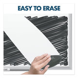 Classic Series Porcelain Magnetic Board, 60 X 36, White, Silver Aluminum Frame