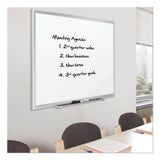 Classic Series Porcelain Magnetic Board, 60 X 36, White, Silver Aluminum Frame