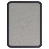Contour Granite Gray Tack Board, 36 X 24, Black Frame