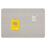 Oval Office Fabric Bulletin Board, 48 X 36, Gray