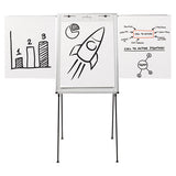 Dry-erase Steel Easel, Melamine, 29 X 40, White, Aluminum Frame