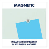 Invisamount Magnetic Glass Marker Board, Frameless, 74" X 42", White Surface