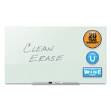 Invisamount Magnetic Glass Marker Board, Frameless, 85" X 48", White Surface