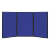 Show-it! Display System, 72 X 36, Blue-gray Surface, Black Frame
