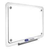 Iq Total Erase Board, 49 X 32, White, Clear Frame