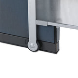 Premium Workstation Privacy Screen, 38w X 64d, Translucent Clear-silver