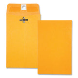 Clasp Envelope, #15, Cheese Blade Flap, Clasp-gummed Closure, 4 X 6.38, Brown Kraft, 100-box