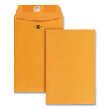 Clasp Envelope, #55, Cheese Blade Flap, Clasp-gummed Closure, 6 X 9, Brown Kraft, 100-box