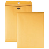 Clasp Envelope, #90, Cheese Blade Flap, Clasp-gummed Closure, 9 X 12, Brown Kraft, 100-box