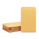 Clasp Envelope, #98, Cheese Blade Flap, Clasp-gummed Closure, 10 X 15, Brown Kraft, 100-box