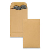 Kraft Coin And Small Parts Envelope, #3, Square Flap, Gummed Closure, 2.5 X 4.25, Brown Kraft, 500-box