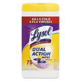 Dual Action Disinfecting Wipes, Citrus, 7 X 8, 75-canister