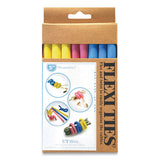 Flexi Ties Cushioned Cable Ties, 0.4" X 5", Assorted Colors, 8-pack