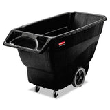 Structural Foam Tilt Truck, Rectangular, 1,000 Lb Capacity, Black