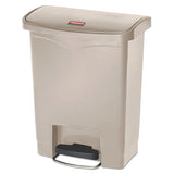 Slim Jim Resin Step-on Container, Front Step Style, 24 Gal, White