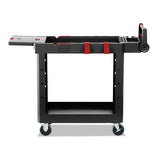 Heavy Duty Adaptable Utility Cart, 2 Shelves, 17.8w X 46.2d X 36h, Black