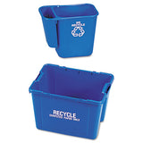 Saddle Basket Recycling Bin, Rectangular, Black