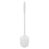 Toilet Bowl Brush, 14 1-2", White, Plastic