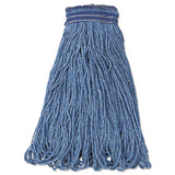 Looped-end Mop Head, Rayon, 24oz, White, 12-carton