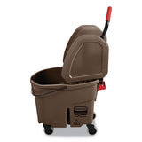 Wavebrake 2.0 Bucket-wringer Combos, Down-press, 35 Qt, Plastic, Brown