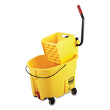 Wavebrake 2.0 Bucket-wringer Combos, Side-press, 35 Qt, Plastic, Blue