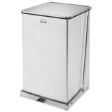 Defenders Biohazard Step Can, Square, Steel, 24 Gal, White