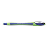 Schneider Xpress Fineliner Stick Pen, 0.8mm, Blue Ink, Blue-green Barrel, 10-box