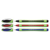 Schneider Xpress Fineliner Stick Pen, 0.8mm, Assorted Ink, Green Barrel, 3-pack
