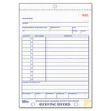 Receiving Record Book, 5 9-16 X 7 15-16, Three-part Carbonless, 50 Sets-book