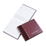 Visitor Register Book, Burgundy Hardcover, 128 Pages, 8 1-2 X 9 7-8