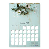 One Month Per Page Twin Wirebound Wall Calendar, Floral, 12 X 17, 2021