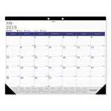 Academic Desk Pad Calendar, 22 X 17, White-blue-gray, 2020-2021