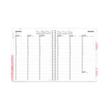 Essential Collection Weekly Appointment Book In Columnar Format, 11 X 8.5, Daisy Black-pink Cover, 12-month(jan To Dec): 2023