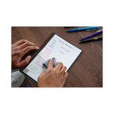 Fusion Smart Notebook, Seven Assorted Page Formats, Black Cover, 8.8 X 6, 21 Sheets
