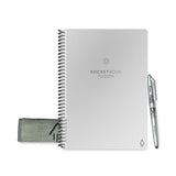 Fusion Smart Notebook, Seven Assorted Page Formats, Black Cover, 8.8 X 6, 21 Sheets