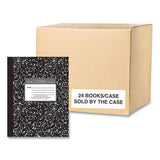 Hardcover Composition Book, Med/college Rule, Black Marble Cover, (80) 10.25 X 7.88 Sheet, 24/ct, Ships In 4-6 Bus Days