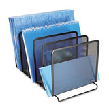 Mesh Stacking Sorter, 5 Sections, Letter To Legal Size Files, 8.25" X 14.38" X 7.88", Black