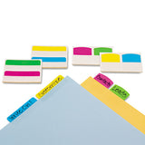 Write-on Index Tabs, 1-5-cut Tabs, Assorted Colors, 2" Wide, 48-pack